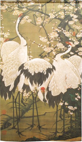 Noren Crane figure 85x150 cm