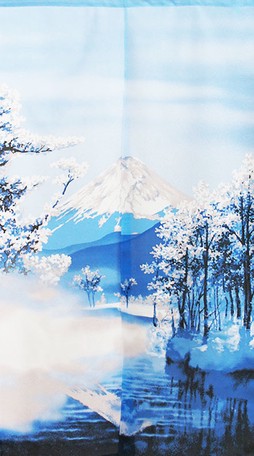 Noren Hora Fuji v zimě 85x150 cm