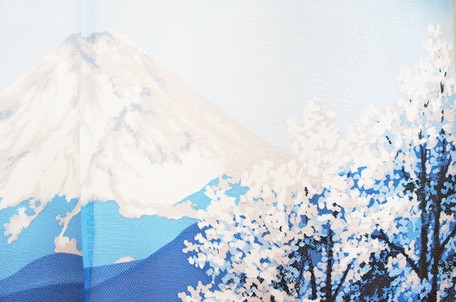 Noren Hora Fuji v zimě 85x150 cm