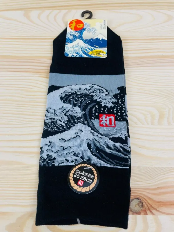 Ponožky Japonský design Hokusai Vlna 3ks 