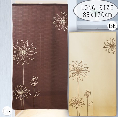Noren Flower tmavá 85x170 cm