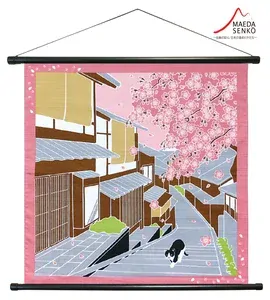 Furoshiki Kočka 12 vzorů 50x50 cm Duben