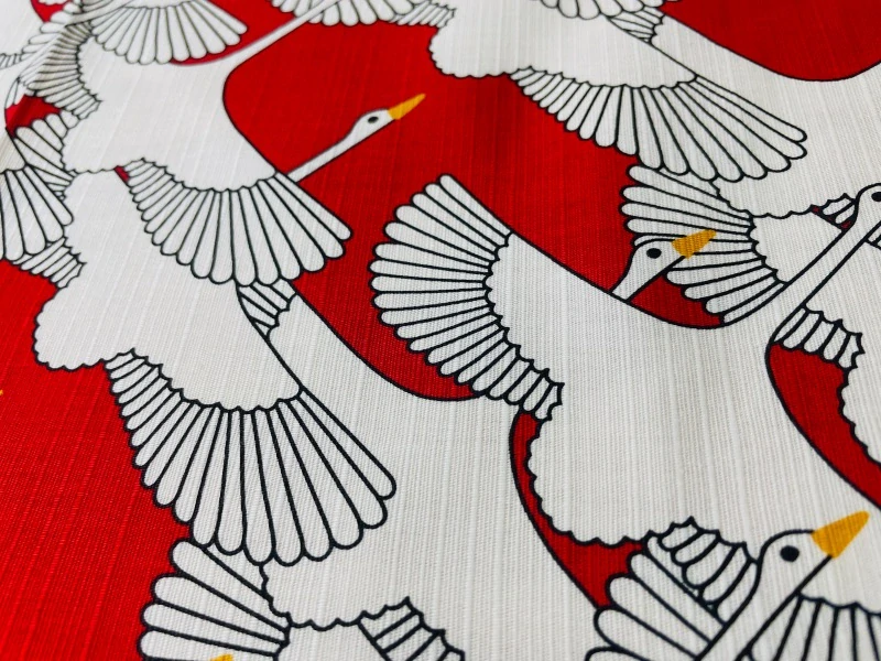Furoshiki Kofu Shukuzuru Red 50x50cm