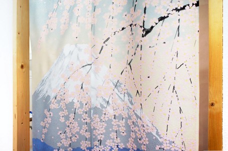 Noren Hora Fuji na jaře 85x150 cm