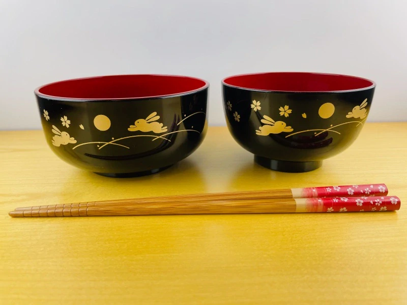 Miska miso / moon, rabit & sakura